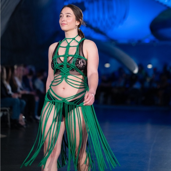 Handmade Macramé Rope Festival Dress GoodVibeGoda Original Design - Picture 2 of 16